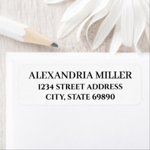 STYLISH MODERN CUSTOMIZED NAME RETURN ADDRESS LABEL