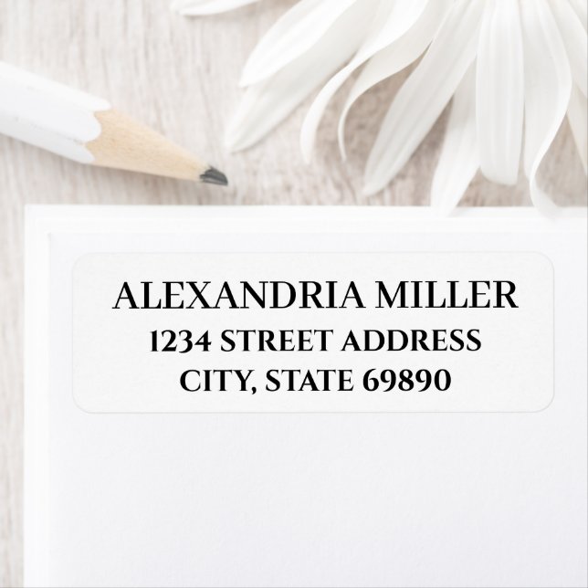STYLISH MODERN CUSTOMIZED NAME RETURN ADDRESS LABEL (Insitu)