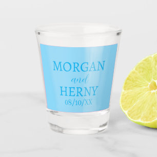 STYLISH MODERN CUSTOMIZED NAME WEDDING SHOT GLASS