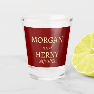  STYLISH MODERN CUSTOMIZED NAME WEDDING  SHOT GLASS