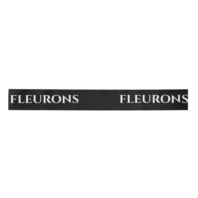 STYLISH MODERN CUSTOMIZED YOUR LOGO MINIMAL BLACK SATIN RIBBON (Front)