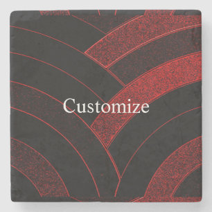 stylish modern elegant chevrons stone coaster