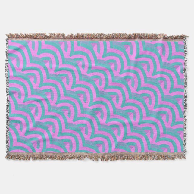 stylish modern elegant chevrons throw blanket (Front)