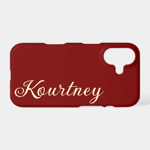 STYLISH MODERN ELEGANT CUSTOMIZED NAME BURGUNDY