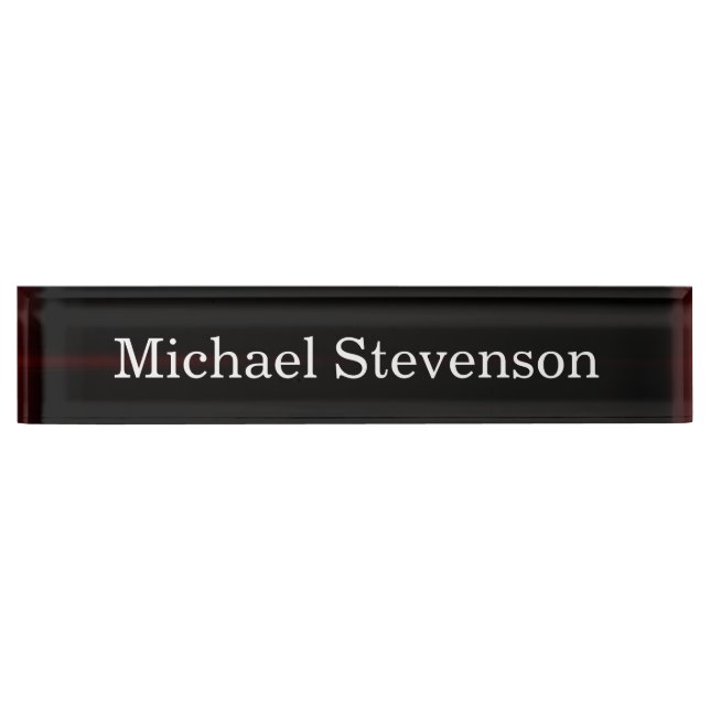 Stylish Modern Elegant Desk Nameplate (Front)