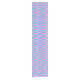 stylish modern elegant pink/green chevrons short table runner