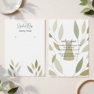 Stylish Modern Foliage Dress Print Card