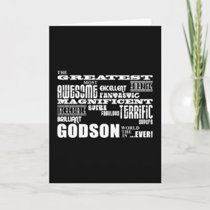 Stylish Modern & Fun Godsons : Greatest Godson Card
