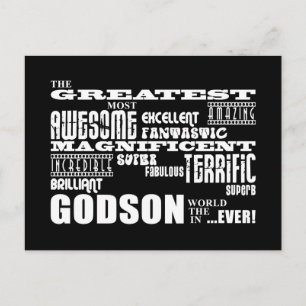 Stylish Modern & Fun Godsons : Greatest Godson Postcard