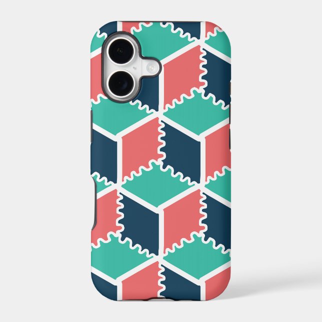 Stylish Modern Geometric Colour Cube (Back)