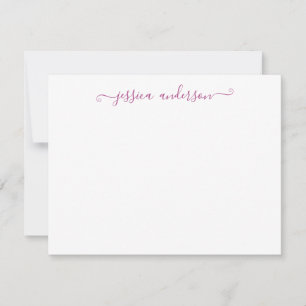 Stylish Modern Girly Purple Lavender Violet Script Card