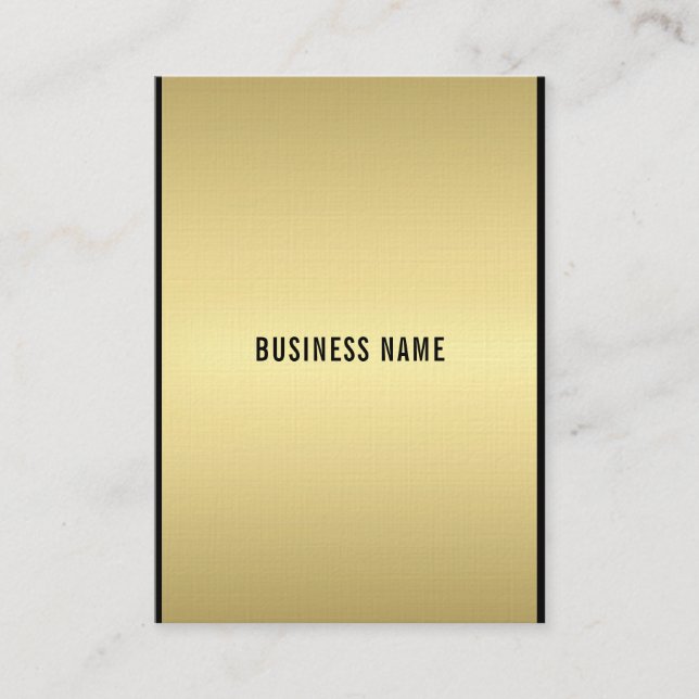 Stylish Modern Glamourous Elegant Black And Gold Business Card (Front)