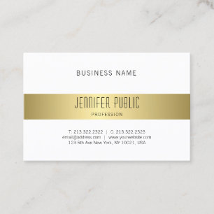 Stylish Modern Gold Look Design Sleek Plain Business Card