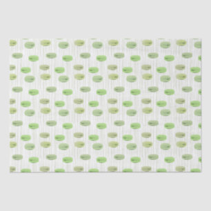 Stylish modern green macarons pastry bakery tissue paper