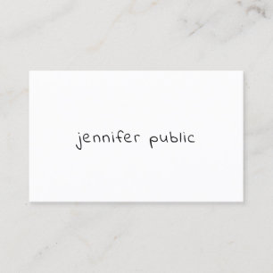 Stylish Modern Hand Script Text Simple Template Business Card