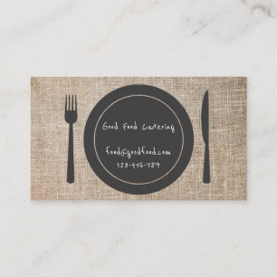 Stylish modern hip catering foodie business card
