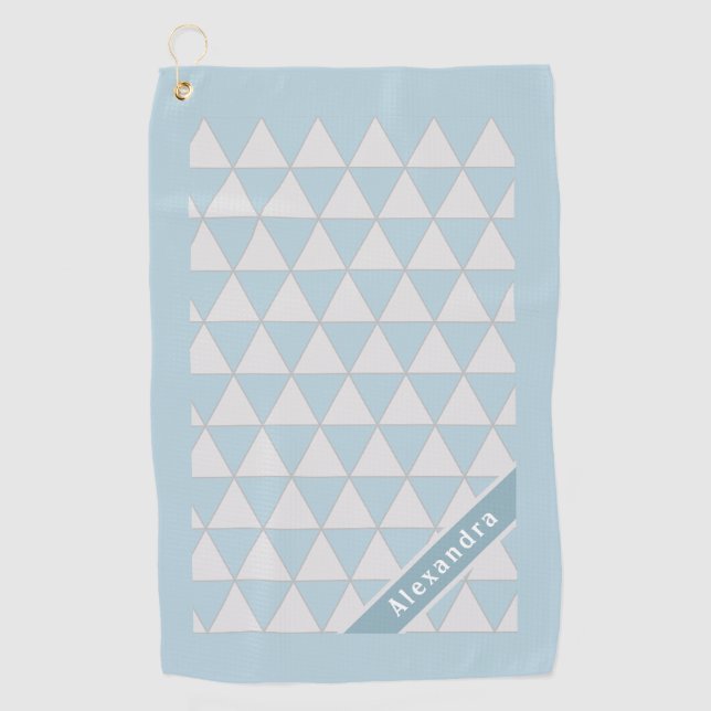 Stylish Modern Ladies Personalized Golf Towel (Front)