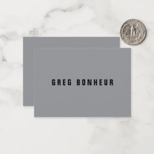 Stylish Modern Looking Name   Grey & Black Card