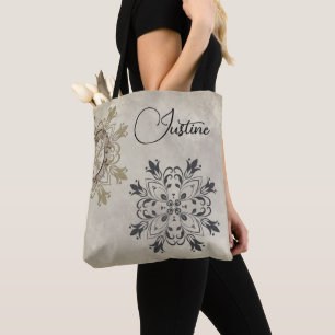 Stylish Modern Mandala Personalised Tote Bag