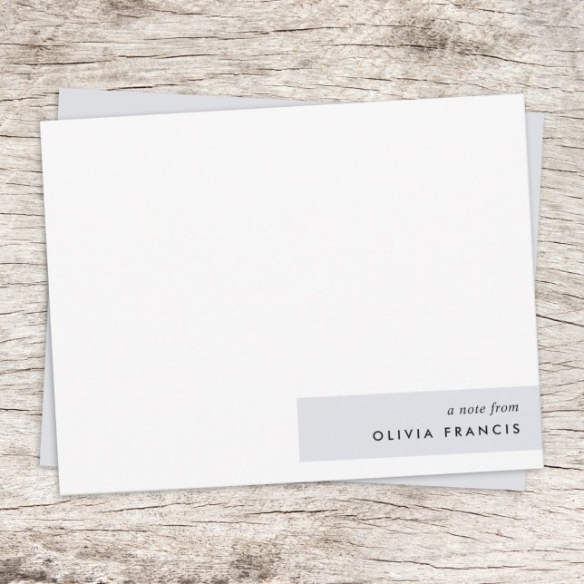Stylish Modern Minimal Blue Grey Colorblock Card (Creator Uploaded)