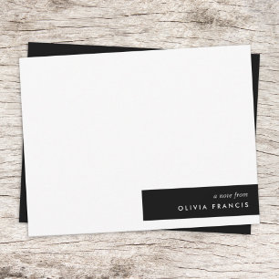 Stylish Modern Minimal Simple Black and White Card