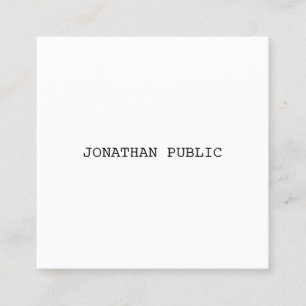Stylish Modern Minimalist Design Template Simple Square Business Card