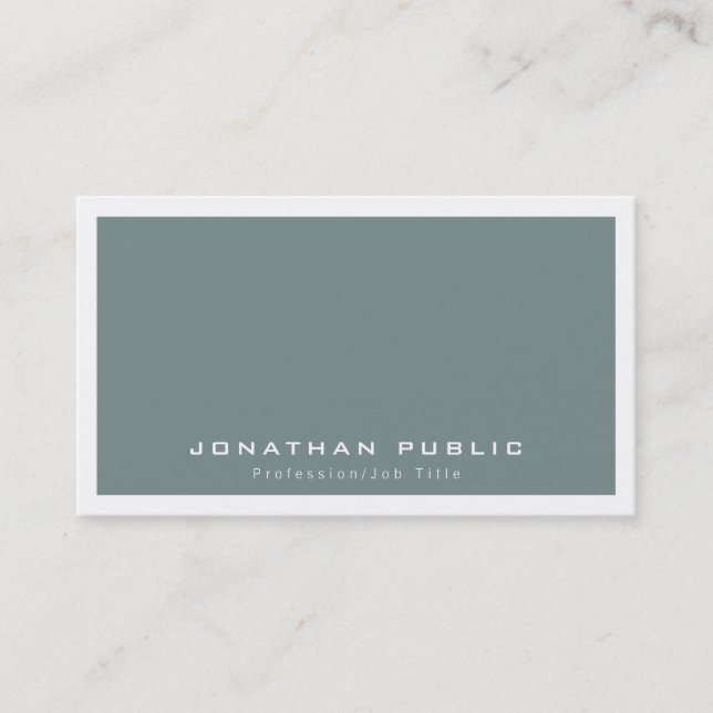 Stylish Modern Minimalist Plain Pastel Colours Business Card (Front)