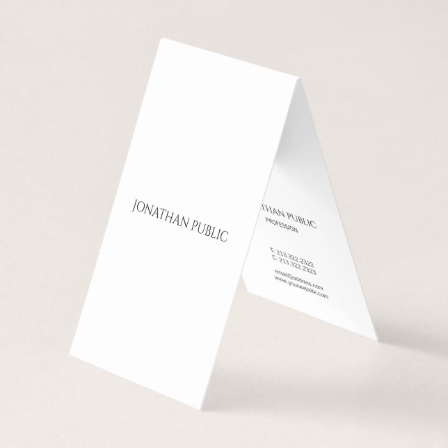 Stylish Modern Minimalist Professional Cool Simple Business Card (Front)