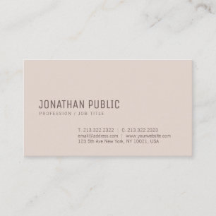 Stylish Modern Minimalist Template Elegant Colours Business Card
