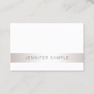 Stylish Modern Minimalistic Plain Trendy Salon Business Card