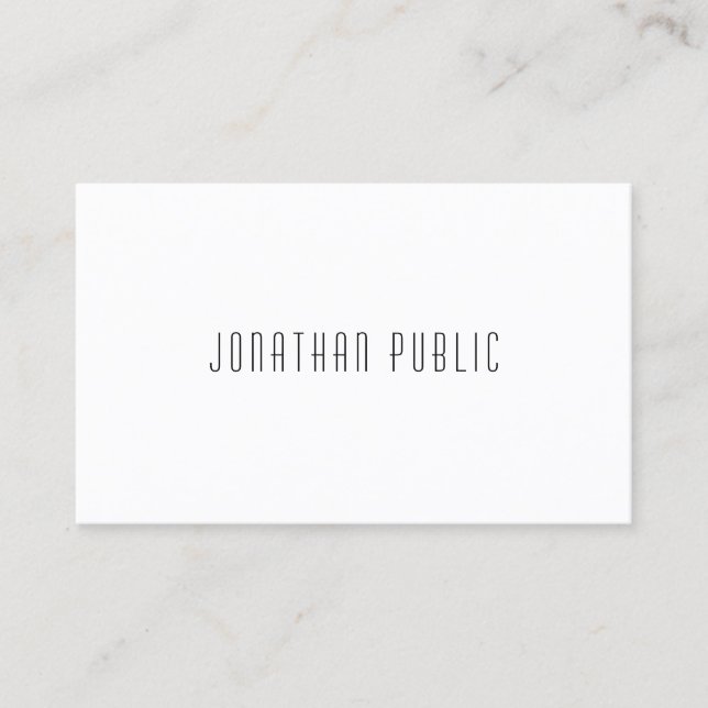 Stylish Modern Minimalistic Professional Template Business Card (Front)