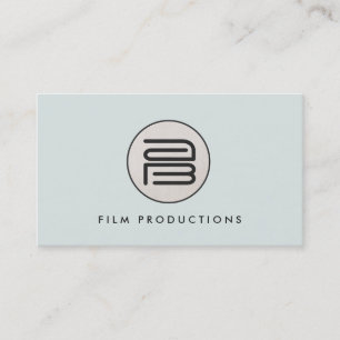 Stylish Modern Monogram Stylish Round Emblem Business Card