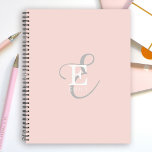 Stylish Modern Monogram Typography Blush Pink Planner<br><div class="desc">An elegant stylish representation of your name and monogram accents this custom planner with classic serifs and a more ornate script typography in a balanced symmetry. The three elements blend together beautifully to create your own personal branding logo. Shown here with a soft blush pink background with monogram elements in...</div>