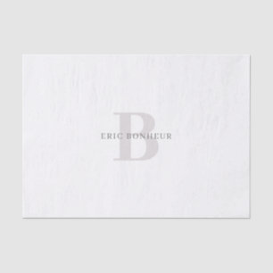 Stylish Modern Name & Monogram Tissue Paper