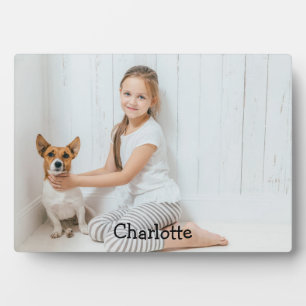 Stylish  Modern Personalised Photo Monogram Plaque