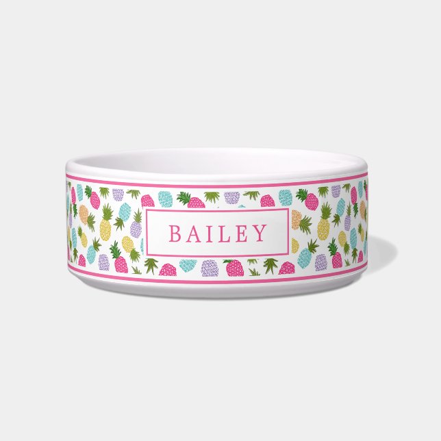 Stylish Modern Pineapple Pattern | Colour Bowl (Front)