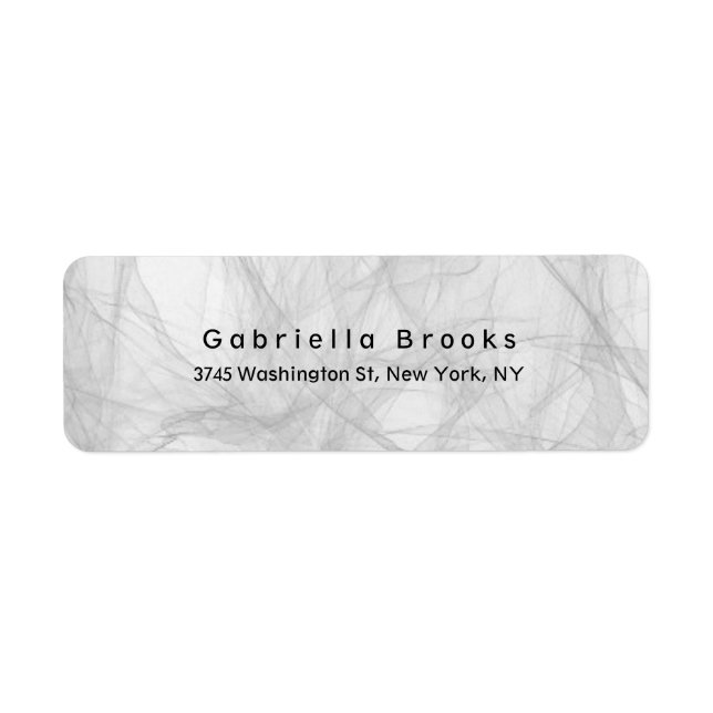 Stylish Modern Plain Elegant Unique Grey Return Address Label (Front)