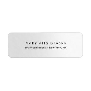 Stylish Modern Plain Elegant Unique Light Grey Return Address Label