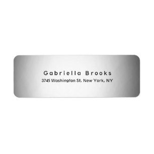 Stylish Modern Plain Elegant Unique Light Grey Return Address Label