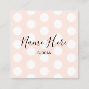 Stylish Modern Polka Dot Square Business Cards