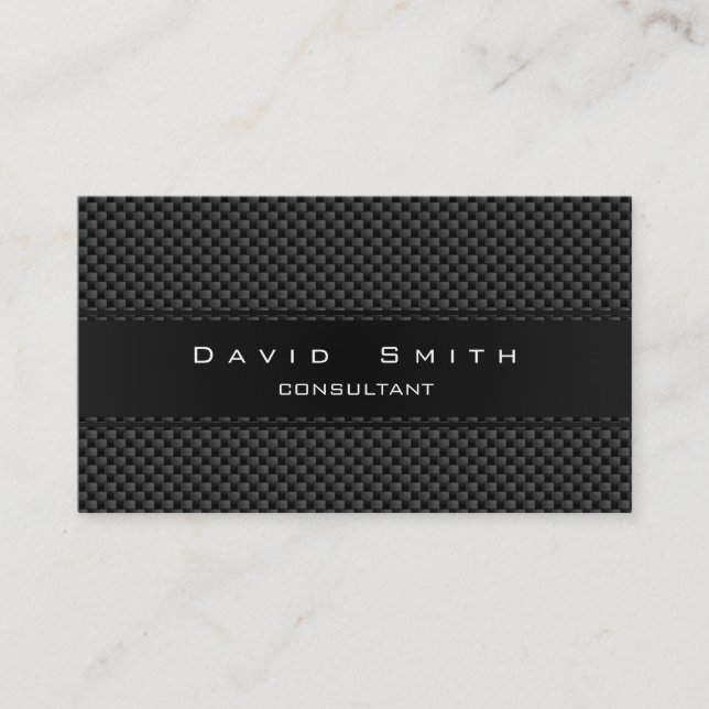 Stylish, modern, professional carbon fiber business card (Front)