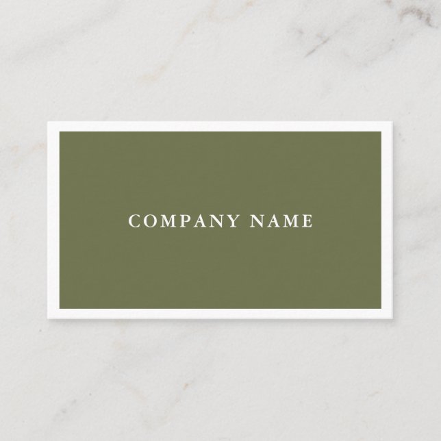 Stylish Modern Professional Simple Plain Business Card (Front)
