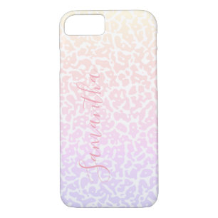 Stylish Modern Purple White Personalised Pattern iPhone 8/7 Case