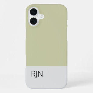 Stylish Modern Sage Green Grey iPhone 16 Plus Case