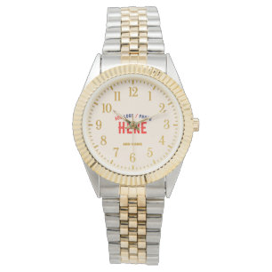 STYLISH MODERN SILVERY GOLDEN NATURAL BRANDED WATCH