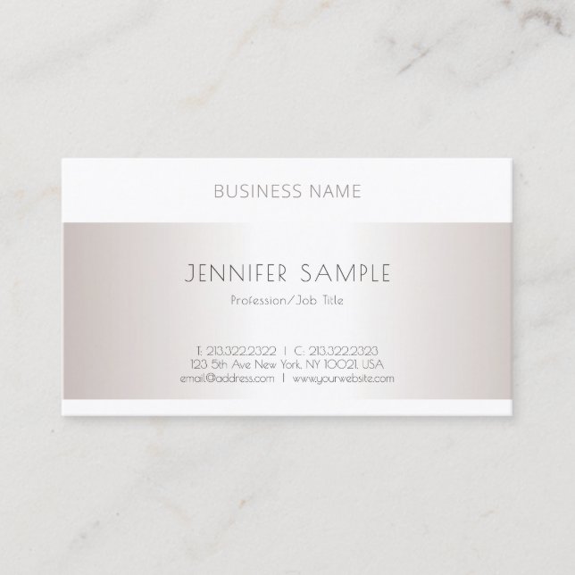 Stylish Modern Simple Professional Minimalist Business Card (Front)