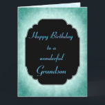 Stylish modern stars Birthday Grandson Card<br><div class="desc">Stylish and Cool Happy Birthday Grandson design Greeting Card.</div>