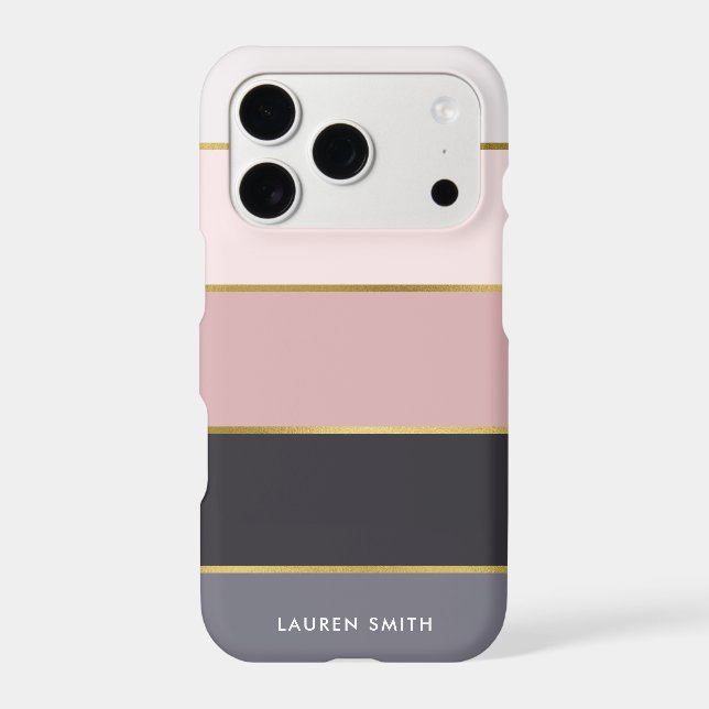 Stylish Modern Stripes Personalised (Back)