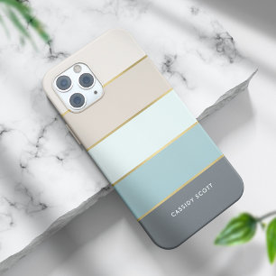 Stylish Modern Stripes Personalised iPhone 15 Pro Case