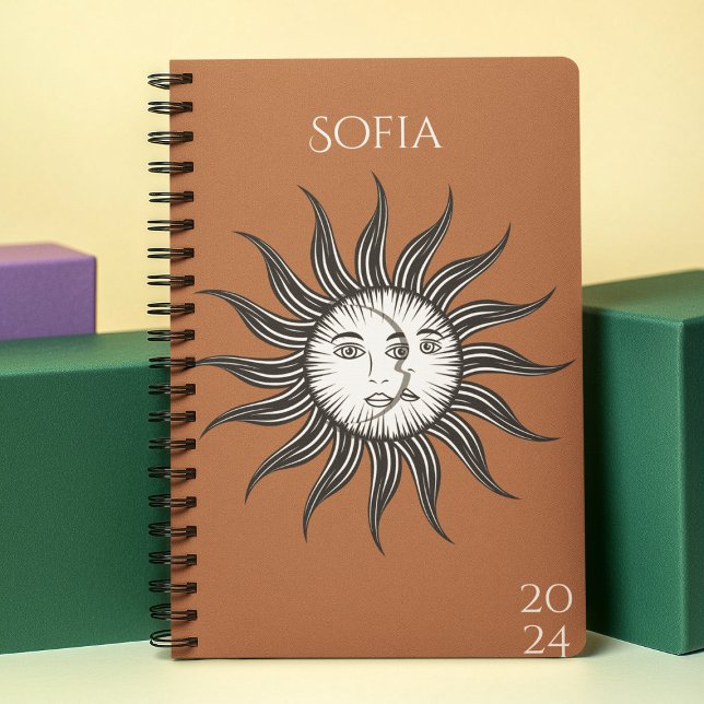 Stylish Modern Sun & Moon Terracotta Planner (Creator Uploaded)